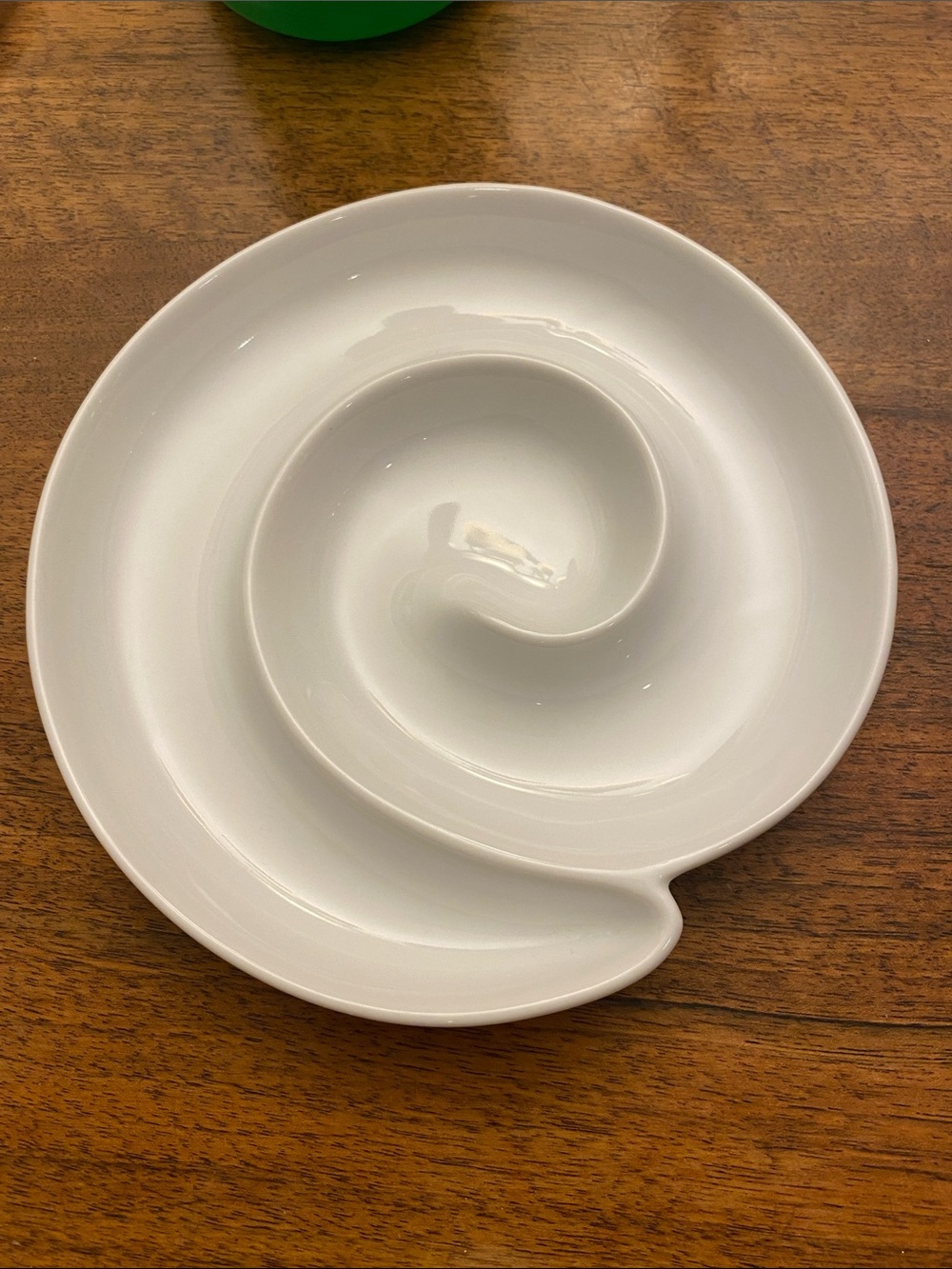 CRATE & BARREL Swirl Olive Serving Dish